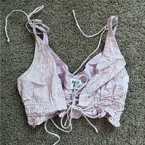 Princess Polly Lavender Floral Crop Top
